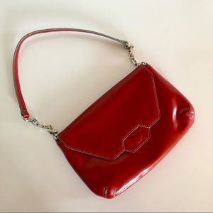 HOBO Red Leather Shoulder Bag Envelope